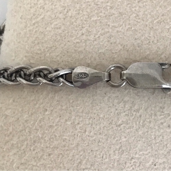 Vintage 925 Italy Amethyst & Peridot Sterling Pendant Necklace - Picture 12 of 17